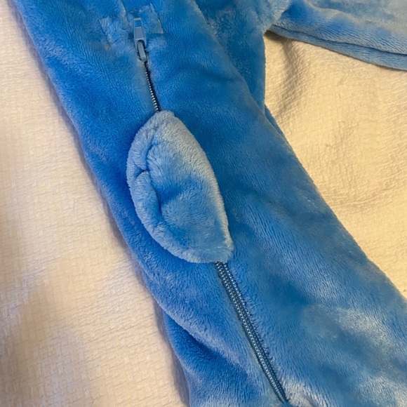 Disney Stitch fleece costume pajama one piece 2T Onesie EUC - Picture 2 of 3